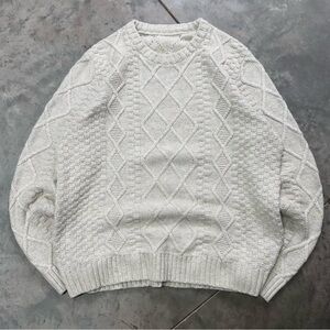 Vintage Cream Cable Knit Sweater